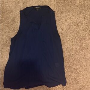 4 Hawthorne Navy Sleeveless Blouse